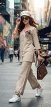 Ff Rayon With Heavy Work Designer Co Ord Set